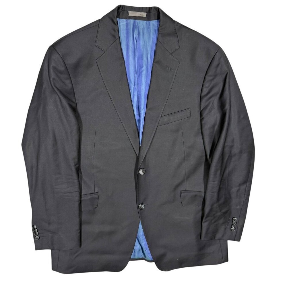 Strada Italy Blazer Comero Super 120's Wool Sport Coat Blue 42S